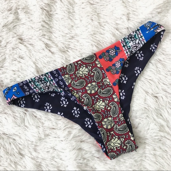 Sexy floral paisley boho festival cheeky bikini - Picture 6 of 8